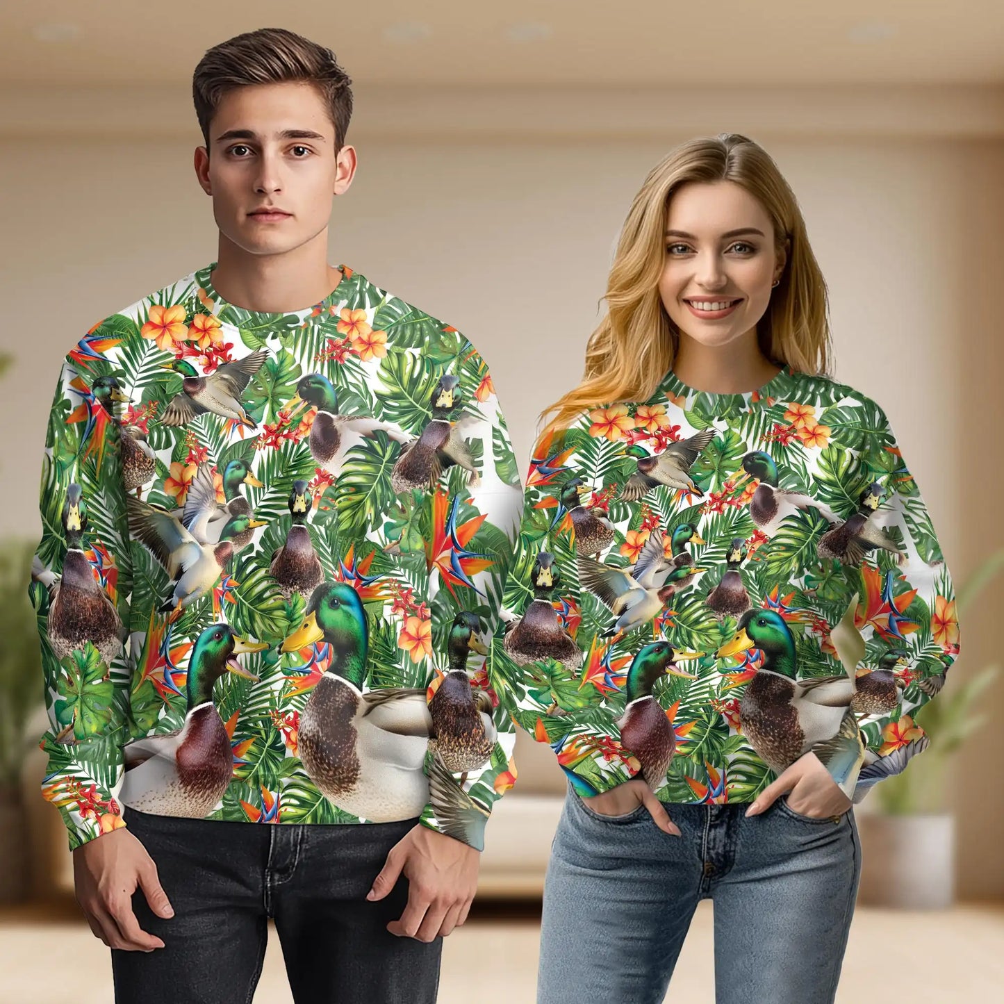 Tropical Geese Sweatshirt – Tropical 3D All Over Print Design