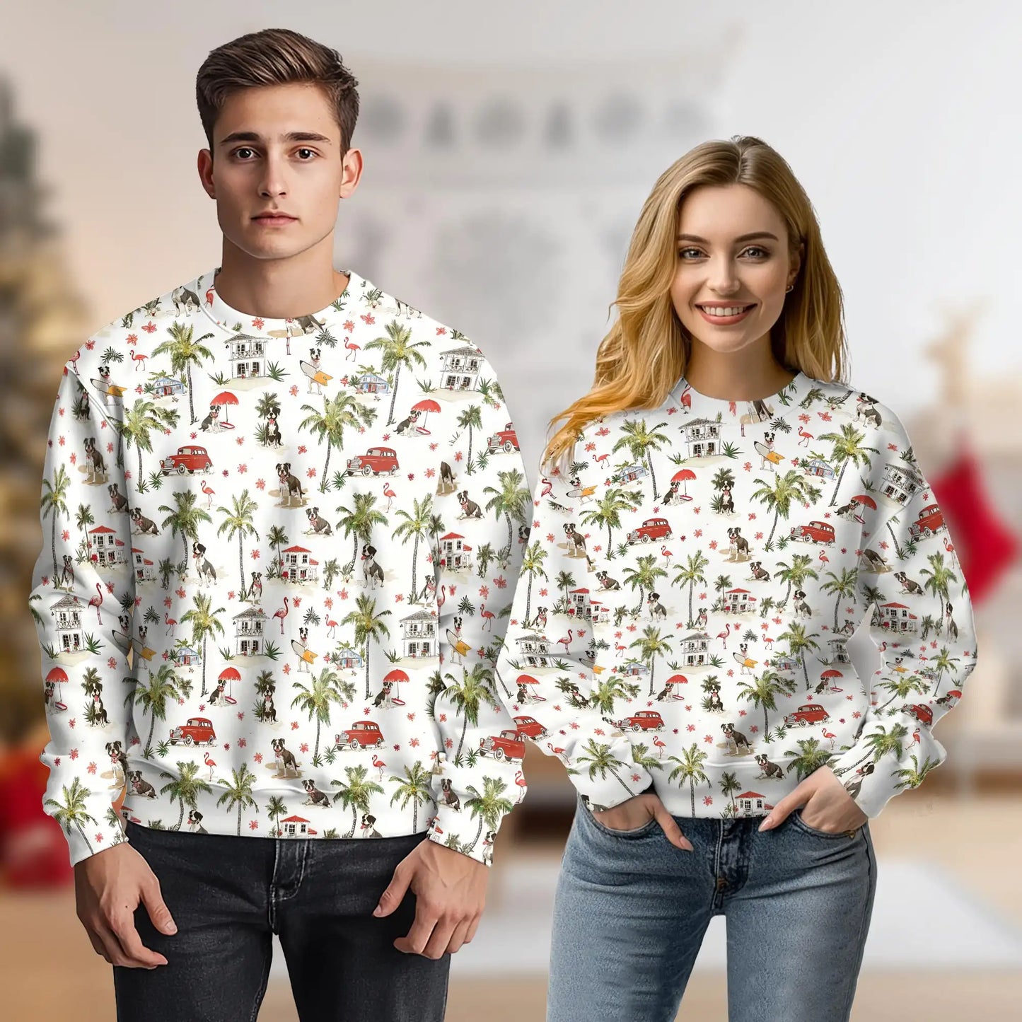 Staffordshire Bull Terrier Sweatshirt – Colorful Graphic 3D All Over Print Design