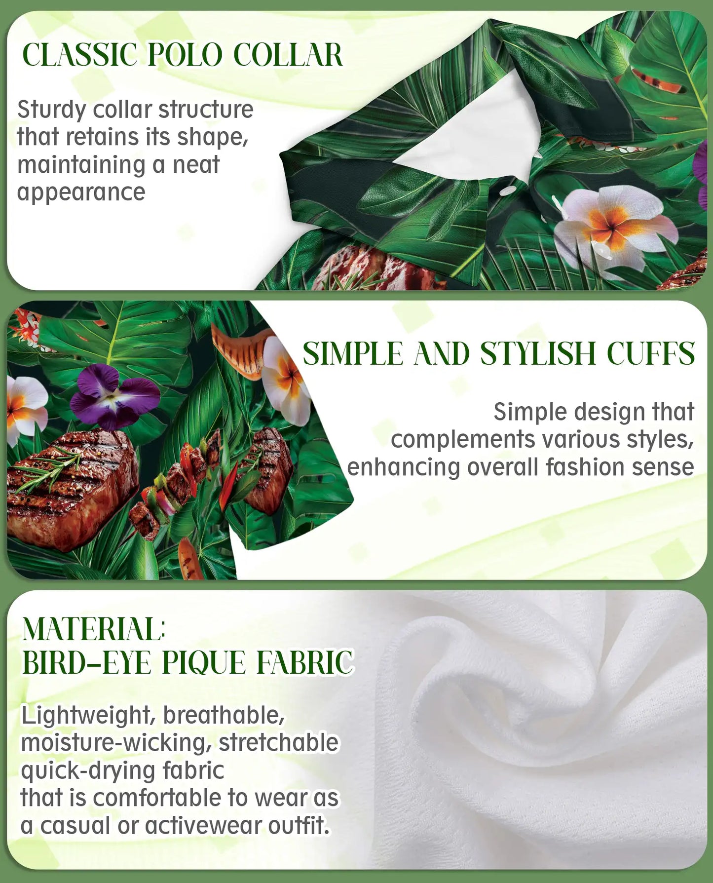 BBQ Tropical Polo Shirt | Azhawaiian