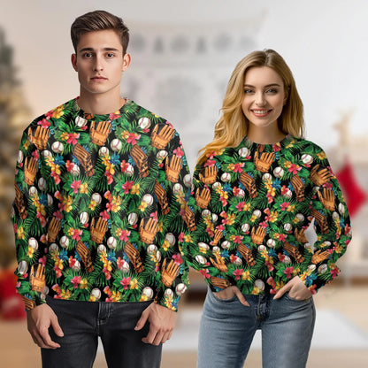 Baseball Tropical Sweatshirt – Tropical 3D All Over Print Design
