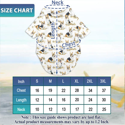 Smiling Corgi Matching Dog Owner Hawaiian Shirts, Funny Pet Aloha Shirt for Beach Vacation - Azhawaiian