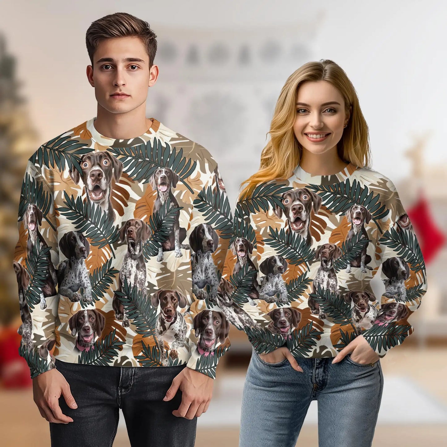 German Shorthaired Pointer Sweatshirt – Colorful Graphic 3D All Over Print Design