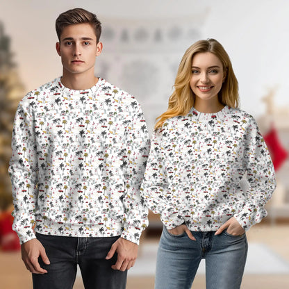 White Terrier Tropical Sweatshirt – Tropical 3D All Over Print Design