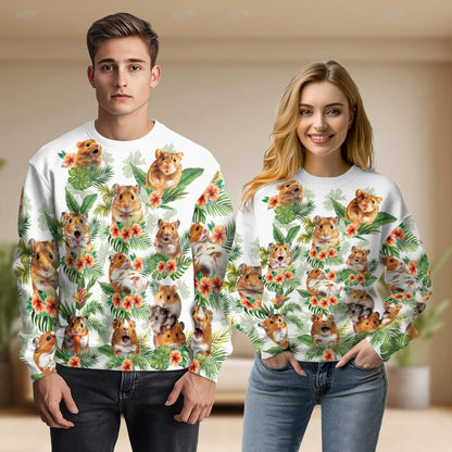 Hamsters Tropical Vintage Sweatshirt – Tropical Vintage 3D All Over Print Design