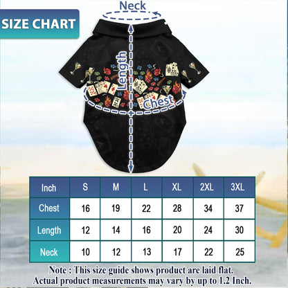 Poker Theme Matching Dog Owner Hawaiian Shirts, Funny Pet Aloha Shirt for Beach Vacation - Azhawaiian