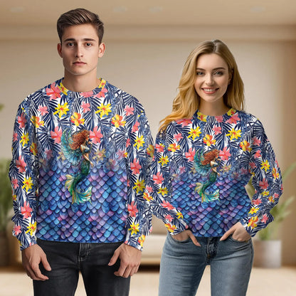 Mermaid Sweatshirt – Colorful Graphic 3D All Over Print Design