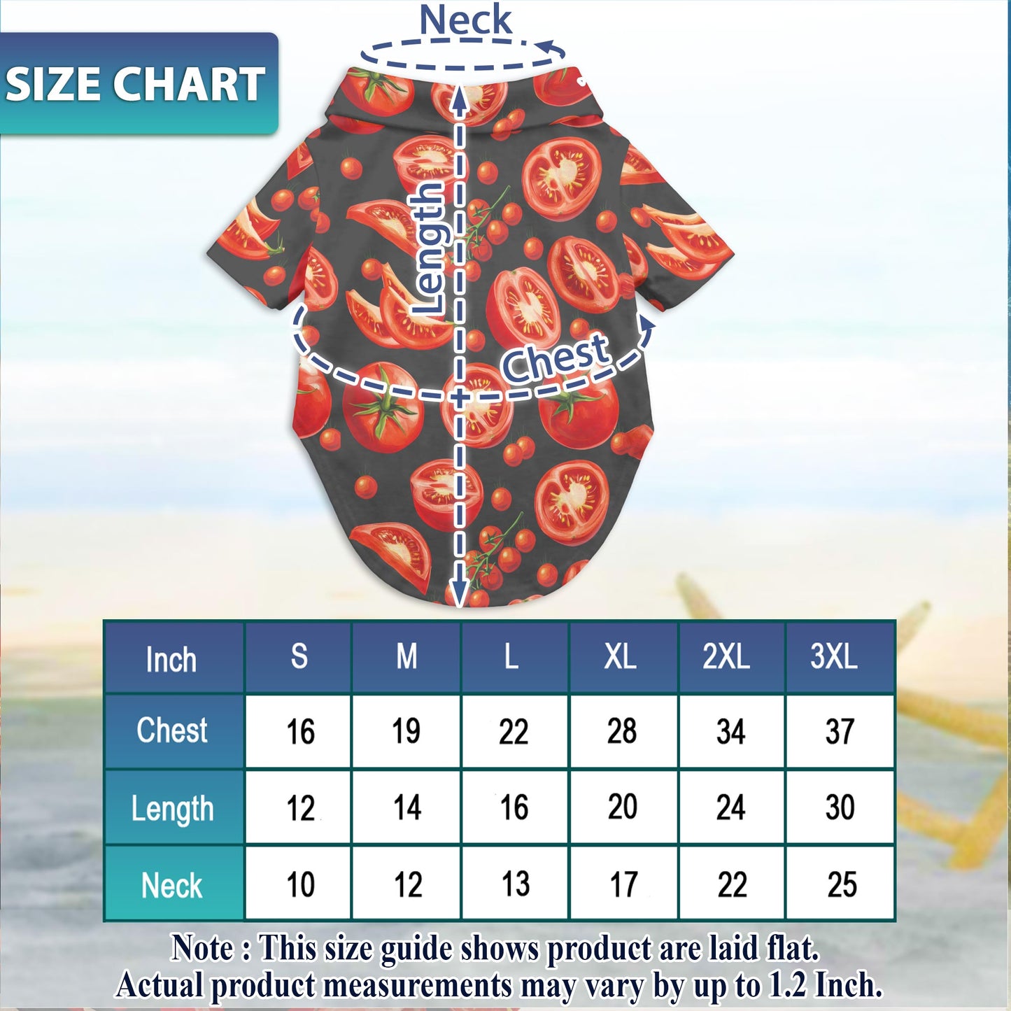 Tomato Print Matching Dog Owner Hawaiian Shirts, Funny Pet Aloha Shirt for Beach Vacation - Azhawaiian