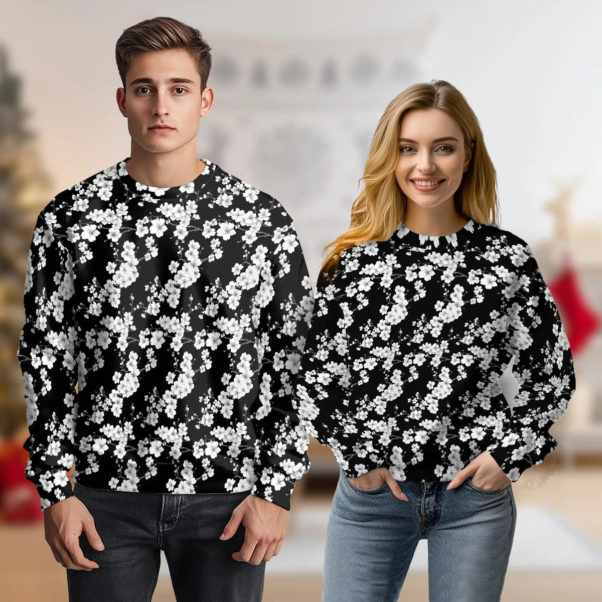 Japanese Floral Sweatshirt – Colorful Graphic 3D All Over Print Design