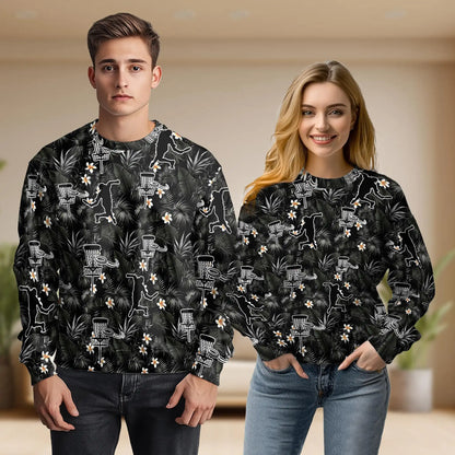 Disc Golf Tropical Flowers Sweatshirt – Tropical 3D All Over Print Design