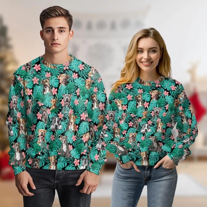 Pitbull Hibiscus Tropical Sweatshirt – Tropical 3D All Over Print Design