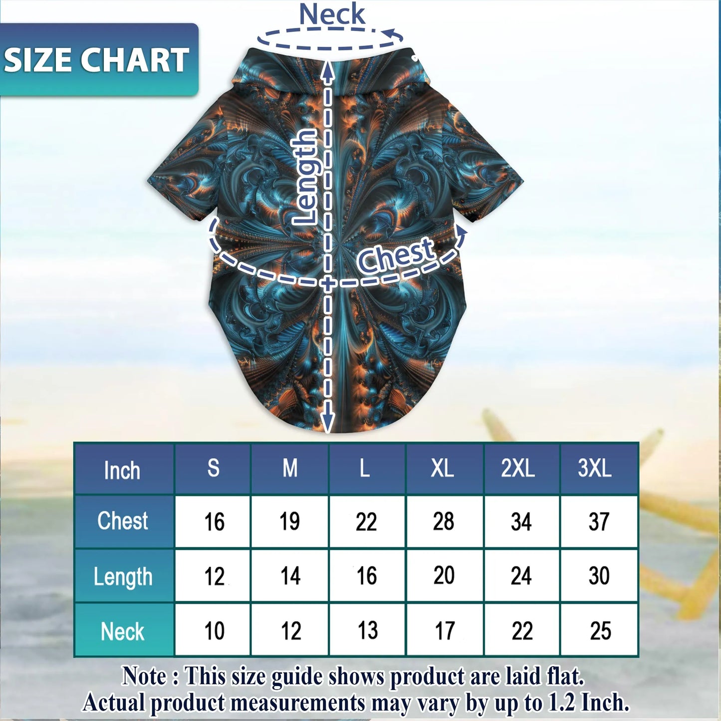Abstract Fractal Geometric Summer Beach Matching Dog Owner Hawaiian Shirts, Pet Aloha Shirt - Azhawaiian