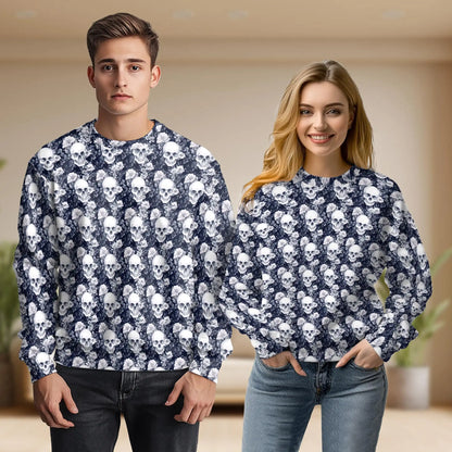 Skull Floral Pattern Sweatshirt – Colorful Graphic 3D All Over Print Design
