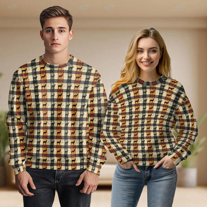 Rustic Deer Sweatshirt – Colorful Graphic 3D All Over Print Design
