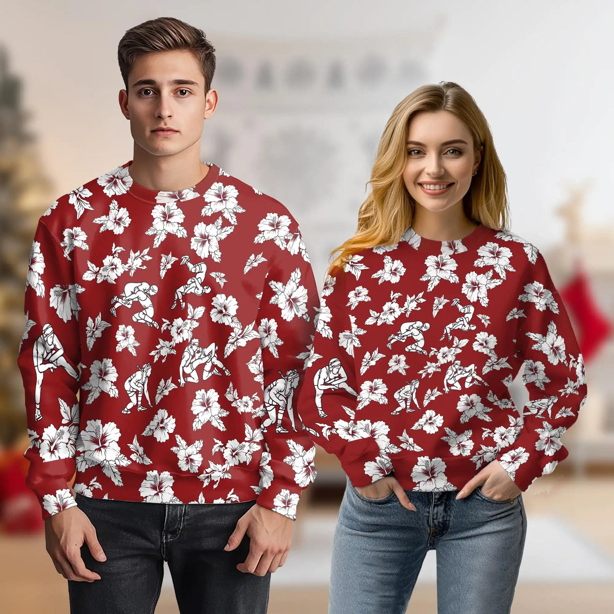Wrestling Sweatshirt – Colorful Graphic 3D All Over Print Design