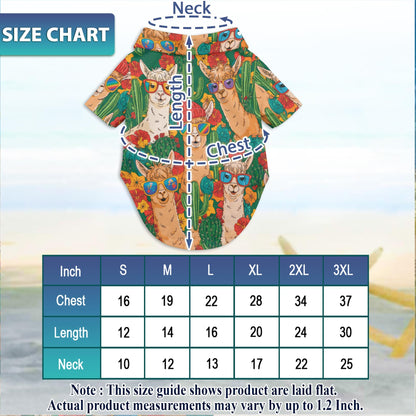 Llamazing Tropical Llama Matching Dog Owner Hawaiian Shirts, Funny Pet Aloha Shirt for Beach Vacation - Azhawaiian