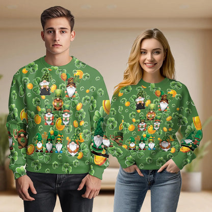 Leprechaun Shamrock Green Sweatshirt – Colorful Graphic 3D All Over Print Design
