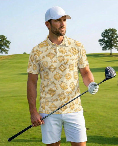 Pasta Lover Polo Shirt - Italian Food Pattern Style | Azhawaiian