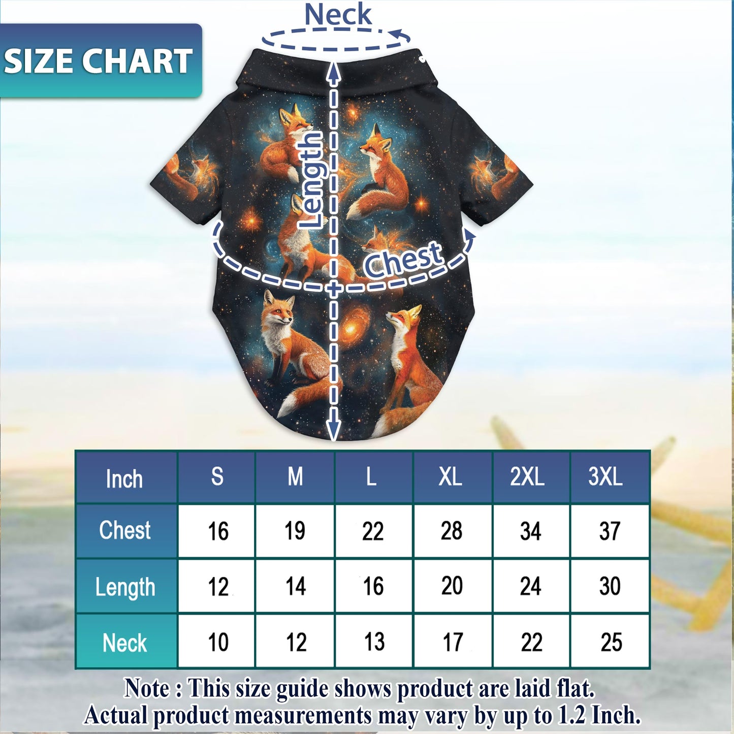 Fox Starlight Matching Dog Owner Hawaiian Shirts, Funny Pet Aloha Shirt for Beach Vacation - Azhawaiian
