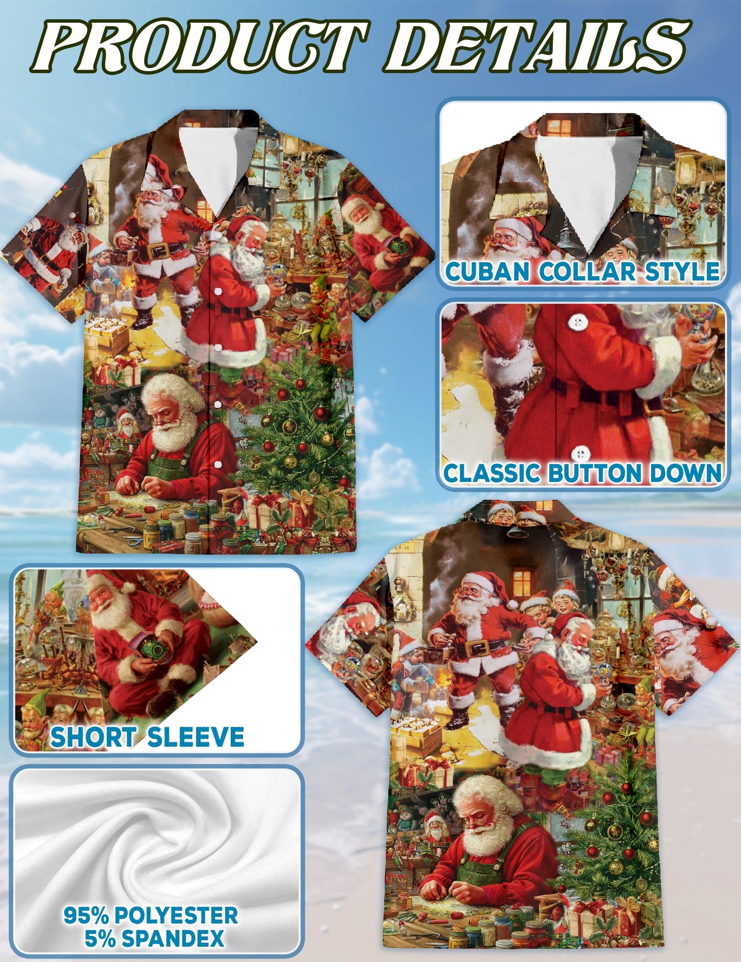 Vintage Santa Claus Christmas Matching Dog Owner Hawaiian Shirts, Funny Pet Aloha Shirt for Beach Vacation - Azhawaiian