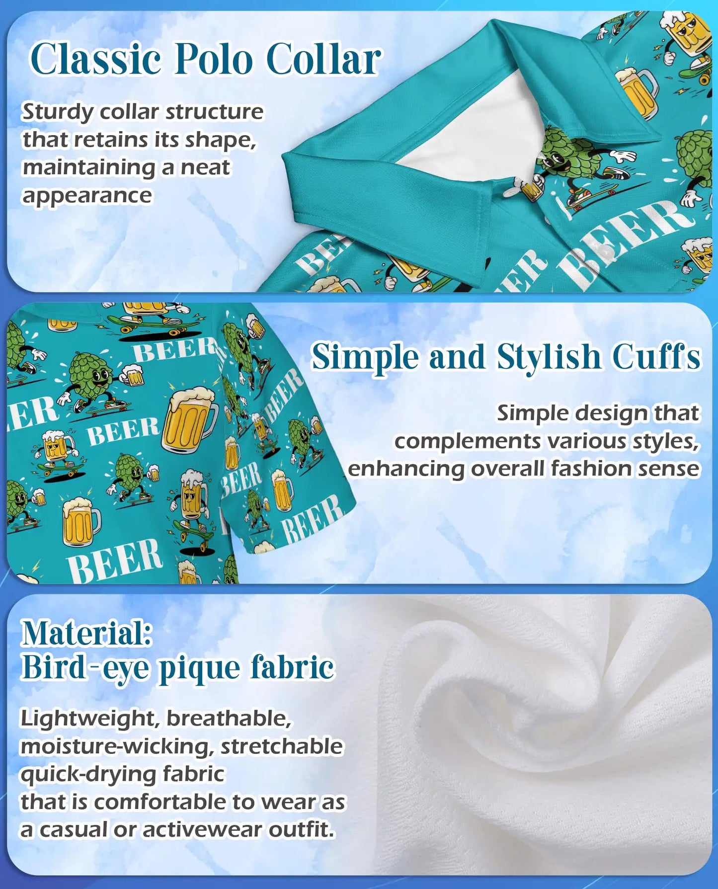 Funny Beer Polo Shirt - Craft Brew Party Tropical Style | Azhawaiian