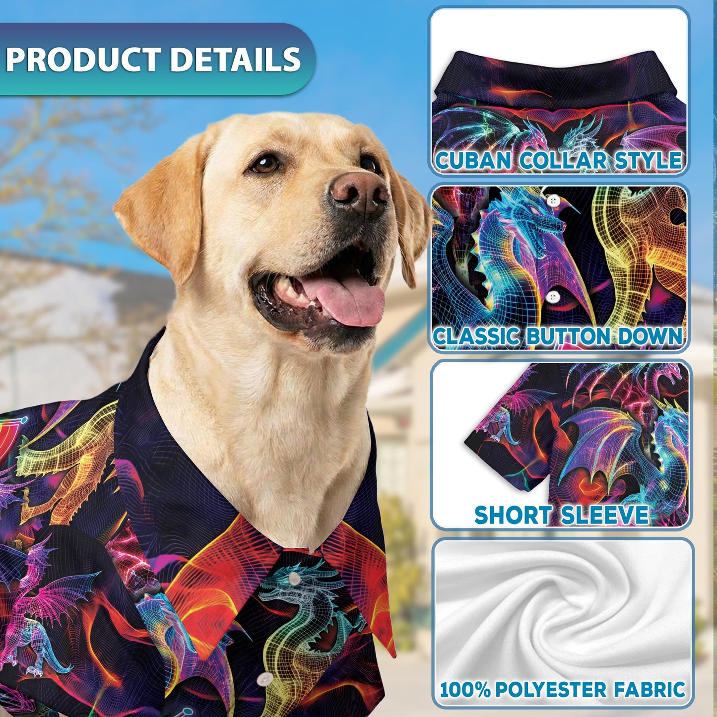 Pride Dragon Matching Dog Owner Hawaiian Shirts, Funny Pet Aloha Shirt for Beach Vacation - Azhawaiian