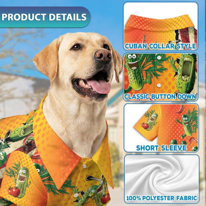 Pickles Matching Dog Owner Hawaiian Shirts, Funny Pet Aloha Shirt for Beach Vacation - Azhawaiian