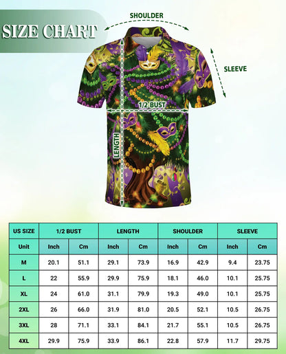 Mardi Gras Tree Hawaiian Polo Shirt | Azhawaiian