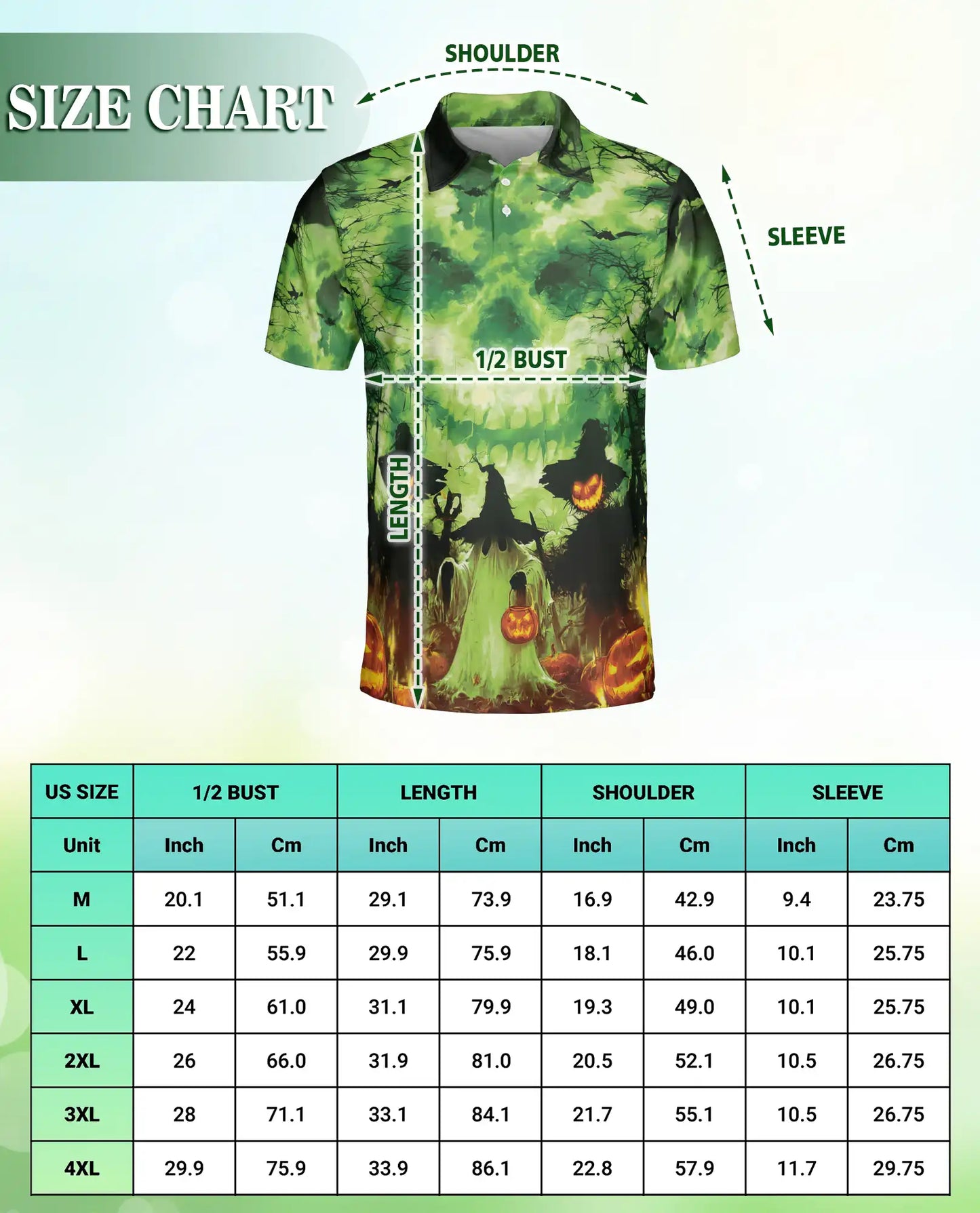 Halloween Skull Glow Polo Shirt, Spooky Pumpkin Night | Azhawaiian