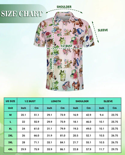Western Horse Cowgirl 3D Polo Shirt for Men, Rustic Rodeo Country Style | Azhawaiian