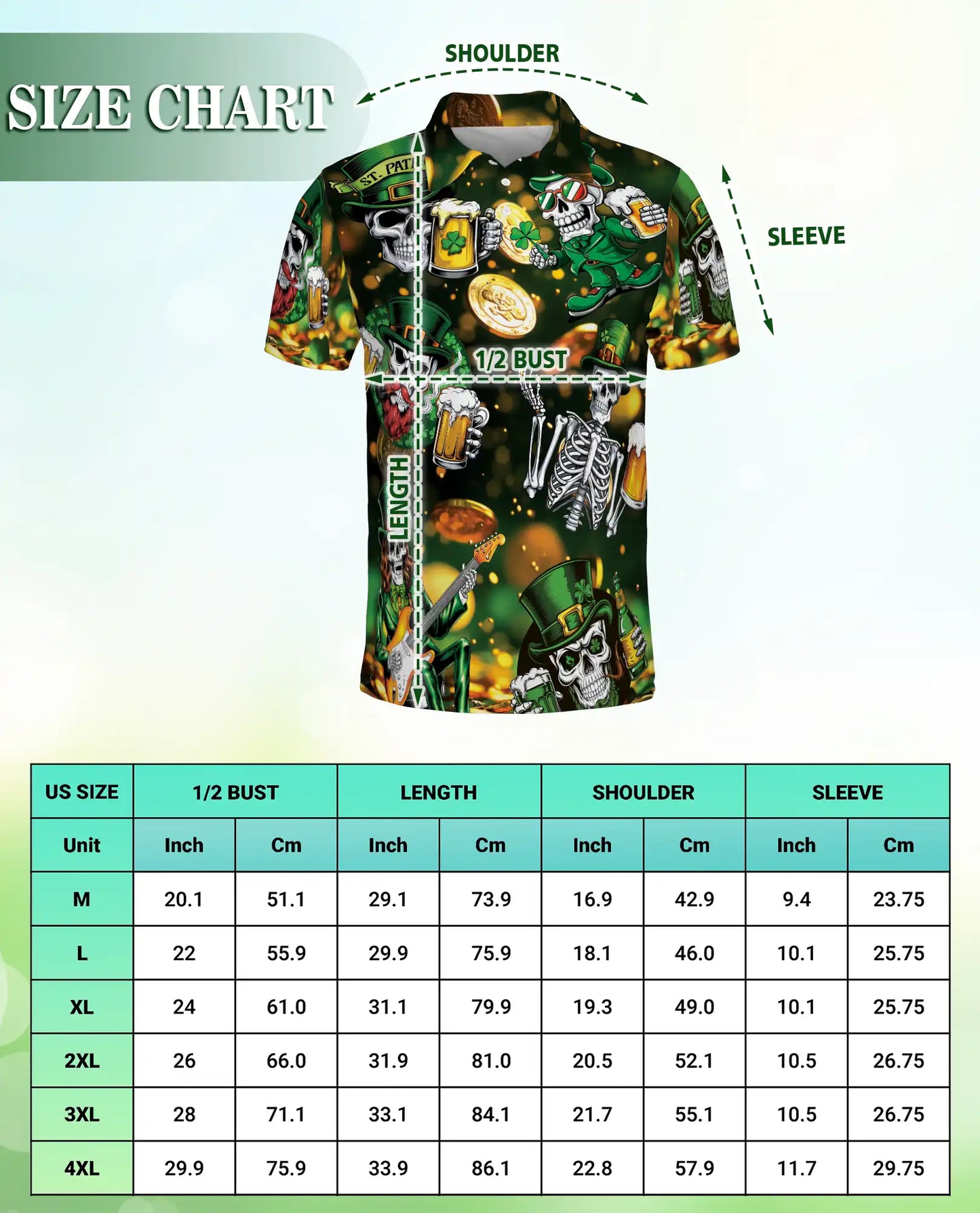 St. Patrick Skull Beer Polo Shirt | Azhawaiian