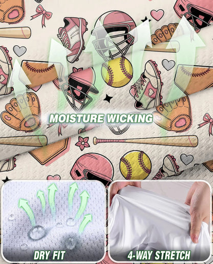 Cute Softball Sleeveless Polo Shirt for Women, Sports Lover Style | Azhawaiian