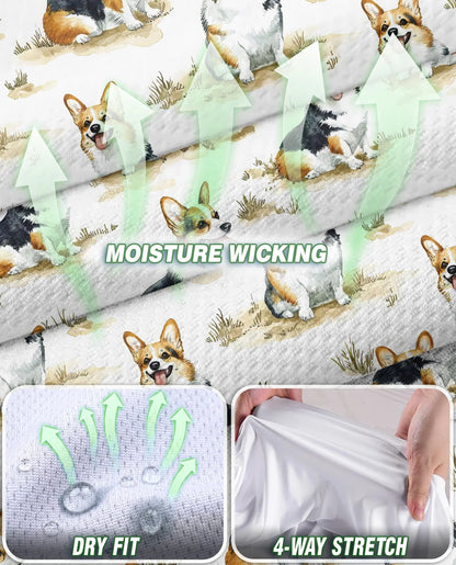 Smiling Corgi Sleeveless Polo Shirt for Women | Azhawaiian