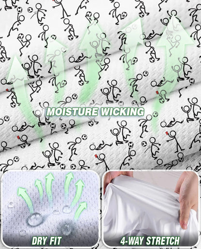 Stick Figures Playing Soccer Sleeveless Polo Shirt for Women | Azhawaiian