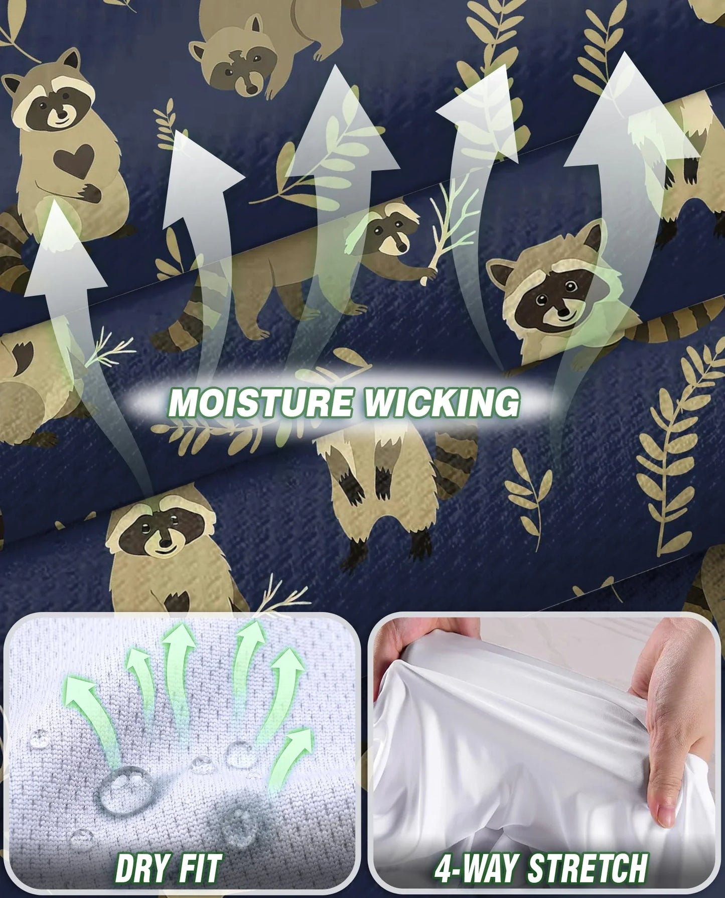 Raccoon Pattern Sleeveless Polo Shirt for Women, Cute Wildlife Style | Azhawaiian