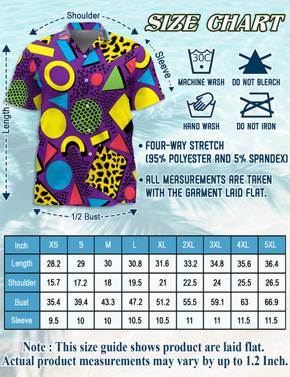 Colorful Geometric Summer Beach Matching Dog Owner Hawaiian Shirts, Pet Aloha Shirt - Azhawaiian