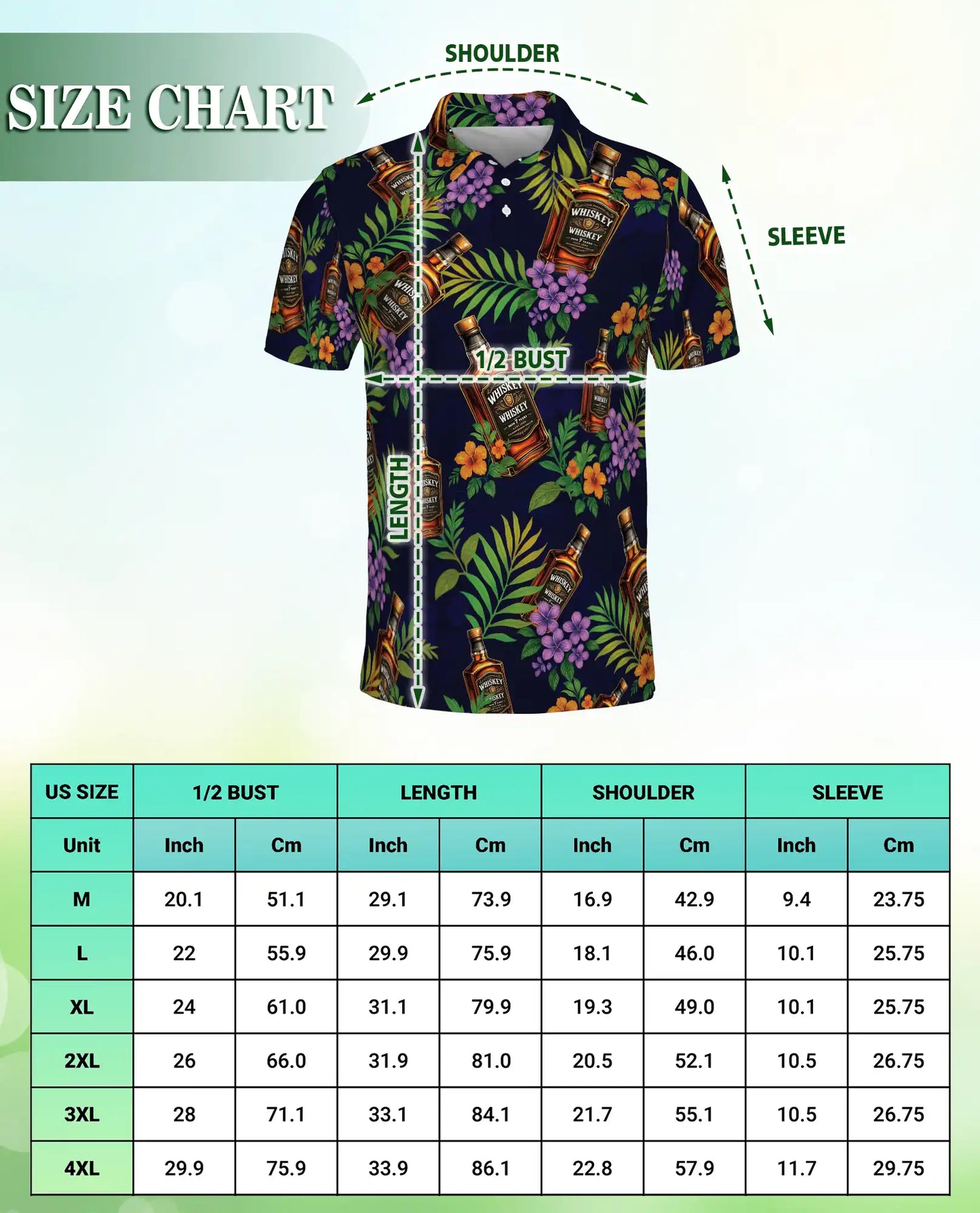Whiskey Tropical Hawaiian Polo Shirt-Bourbon Floral Island Design | Azhawaiian