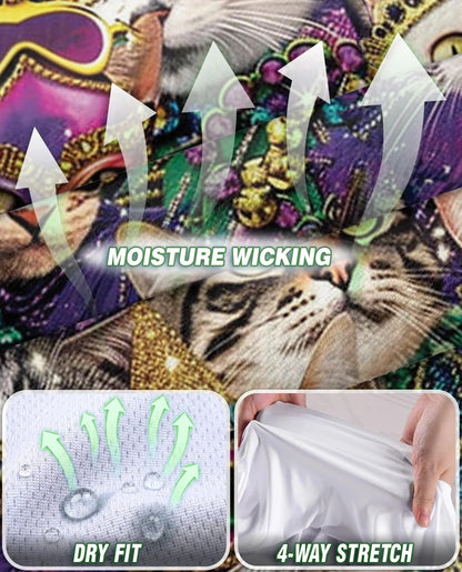 Cats Mardi Gras Carnival Sleeveless Polo Shirt for Women
