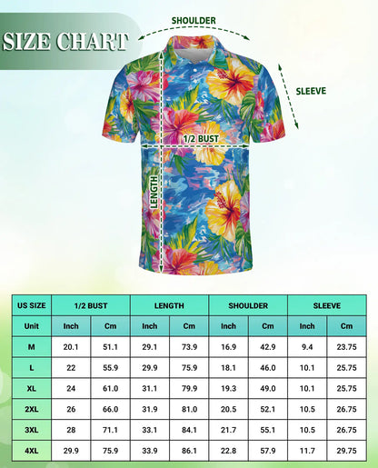 Tropical Hibiscus Floral Polo Shirt | Azhawaiian