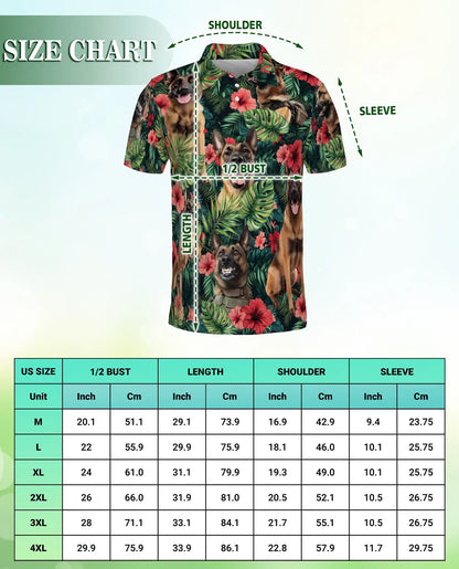 Belgian Malinois Tropical Polo Shirt | Azhawaiian