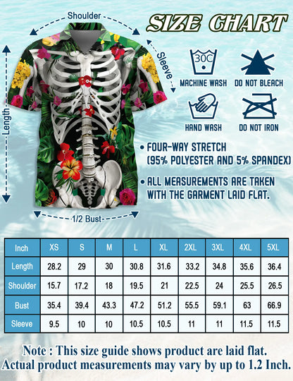 Skeleton Spooky Floral Tropical Beach Matching Dog Owner Hawaiian Shirts, Funny Pet Aloha Shirt for Beach Vacation - Azhawaiian