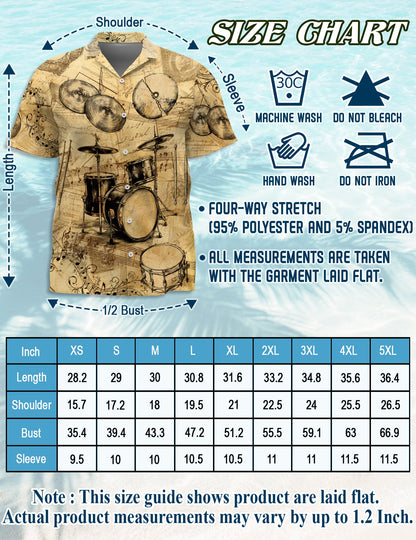 Drum Matching Dog Owner Hawaiian Shirts, Funny Pet Aloha Shirt for Beach Vacation - Azhawaiian