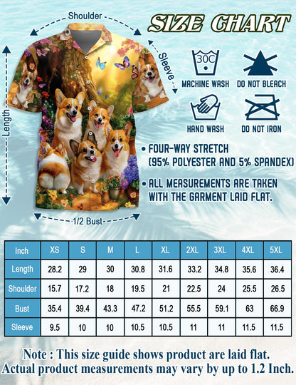 Cute Corgi Hawaiian Matching Dog Owner Hawaiian Shirts, Funny Pet Aloha Shirt for Beach Vacation - Azhawaiian