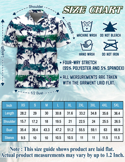 Wrestling White Palm Matching Dog Owner Hawaiian Shirts, Funny Pet Aloha Shirt for Beach Vacation - Azhawaiian