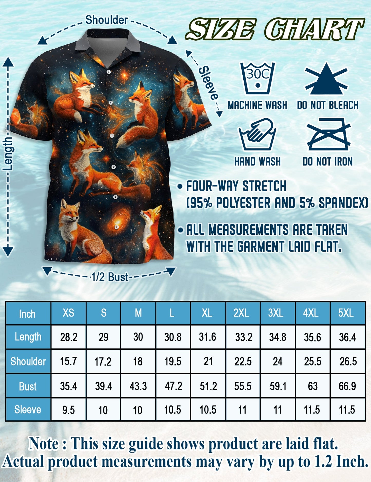 Fox Starlight Matching Dog Owner Hawaiian Shirts, Funny Pet Aloha Shirt for Beach Vacation - Azhawaiian