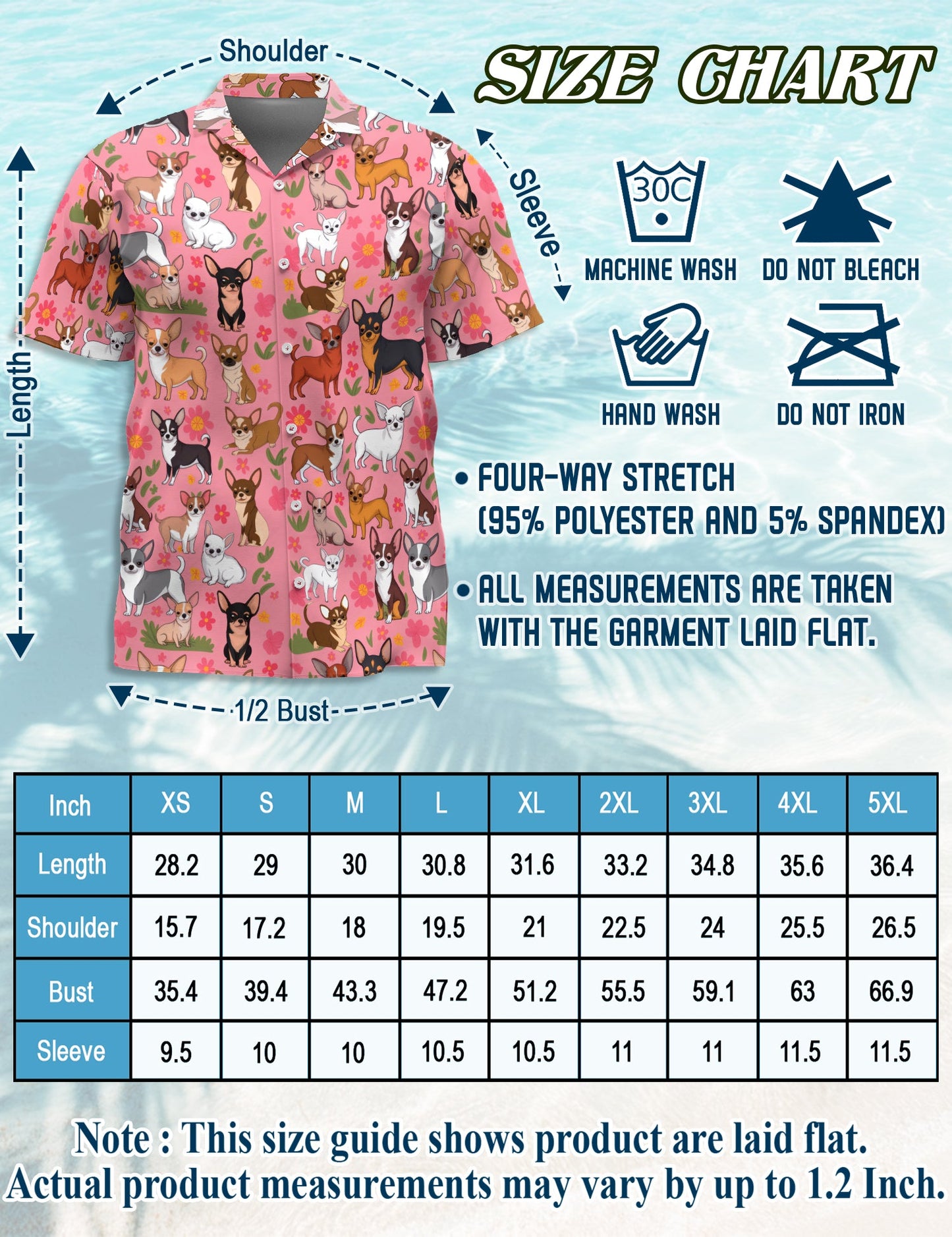 Floral Chihuahua Matching Dog Owner Hawaiian Shirts, Funny Pet Aloha Shirt for Beach Vacation - Azhawaiian