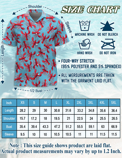 Red Lobster Matching Dog Owner Hawaiian Shirts, Funny Pet Aloha Shirt for Beach Vacation - Azhawaiian