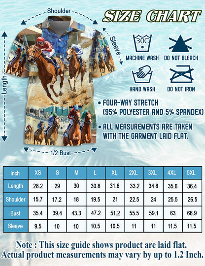 Horse Racing Matching Dog Owner Hawaiian Shirts, Funny Pet Aloha Shirt for Beach Vacation - Azhawaiian