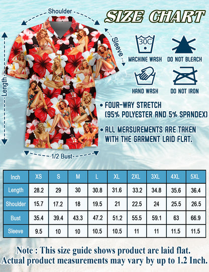 Pinup Girls Retro Matching Dog Owner Hawaiian Shirts, Funny Pet Aloha Shirt for Beach Vacation - Azhawaiian
