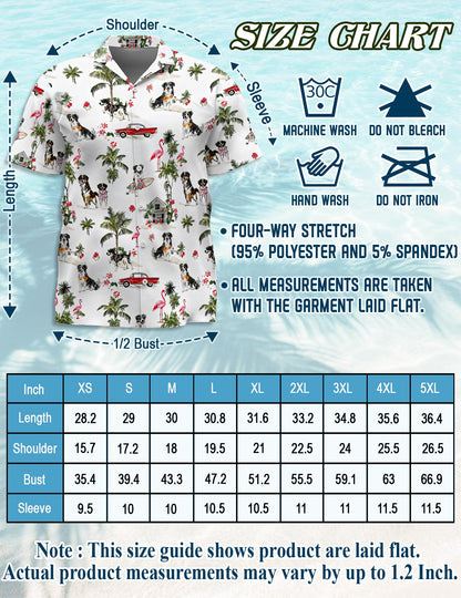 Tropical Australian Shepherd Matching Dog Owner Hawaiian Shirts, Funny Pet Aloha Shirt for Beach Vacation - Azhawaiian