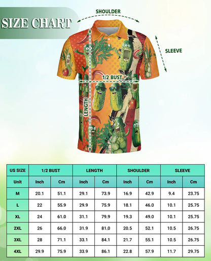Funny Pickle Polo Shirt, Spicy Food Style | Azhawaiian